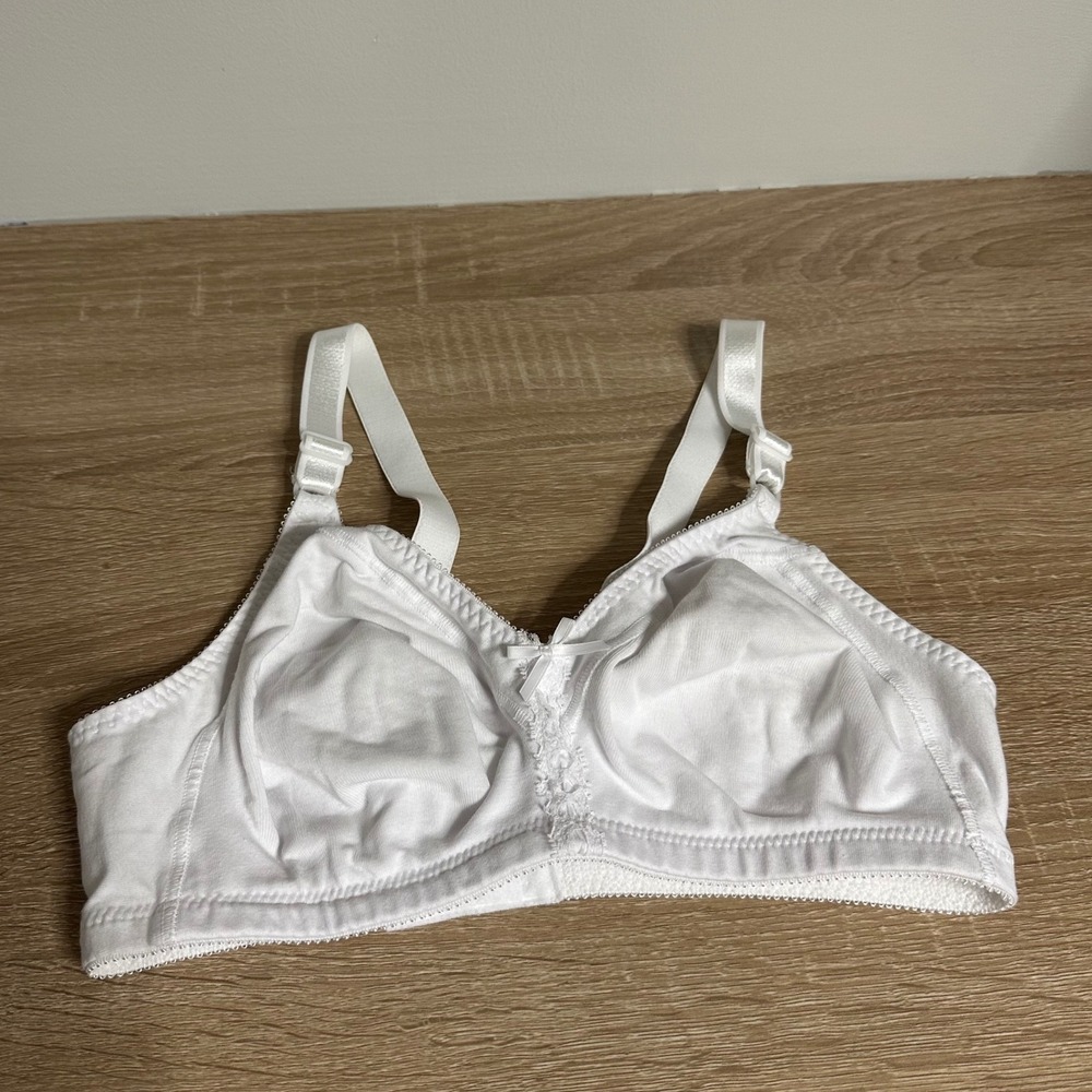 Bali Women's Double Support Cotton Wirefree Bra US 36C Cotton Spandex Lace 3036